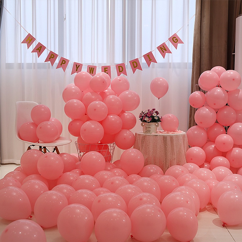 10 Bong Bóng 10 inch Màu Sắc macaron Dùng Trang Trí Tiệc Cưới Sinh Nhật