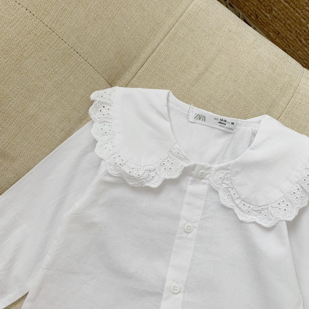 Áo sơ mi bé gái tay dài xuất khẩu xịn