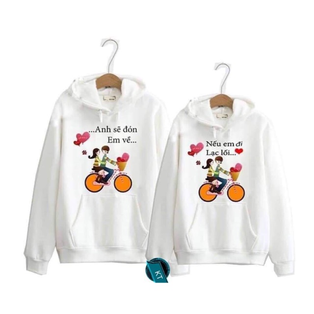 Áo hoodie đôi Anh sẽ đón em về KTH1019