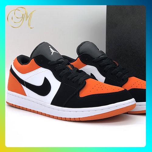 [Hot Trend - giảm giá]Giày Thể thao sneakers Jordan cổ thấp Nam nữ,Giày JD low1 cam đen hàng 11