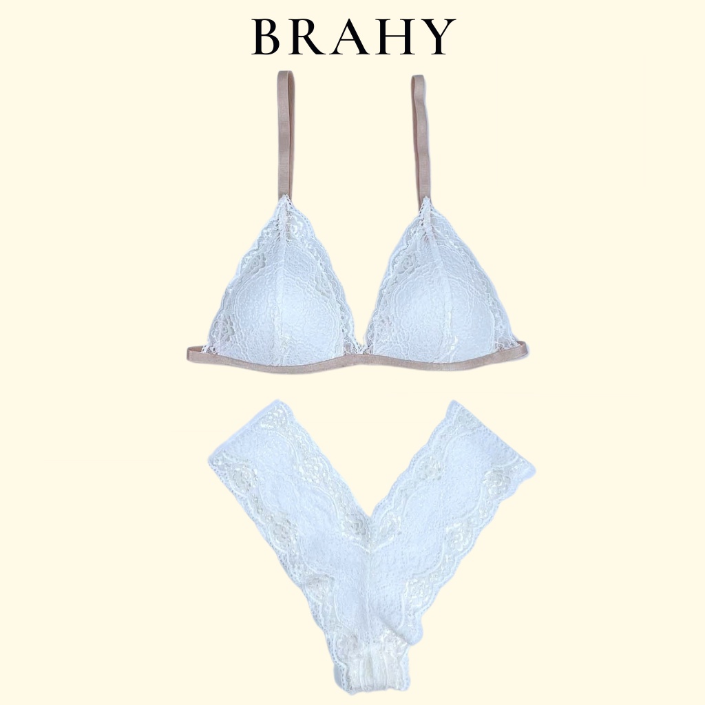 Set đồ lót nữ gồm áo + quần sexy vải ren cao cấp hàng thiết kế có giới hạn BRAHY