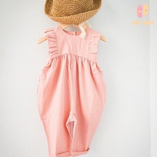 Jump Body Suit - Jump bé gái màu hồng Pastel