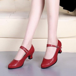 Giày Cao Gót Khiêu Vũ Bằng Da Thật Đế Mềm Thời Trang Cho Nữ