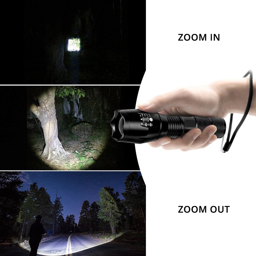 Đèn pin led Alonefire G700 XML T6 L2 bằng hợp kim nhôm chống thấm nước kèm cáp sạc USB và pin 18650 cho cắm trại