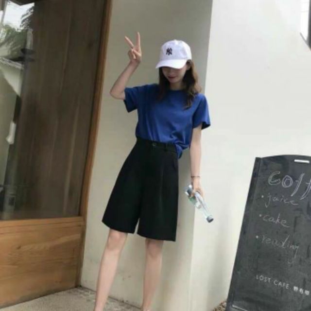 Lenkapas - Quần ngố xếp ly trước 3 màu trắng, đen, vàng siu xinh
