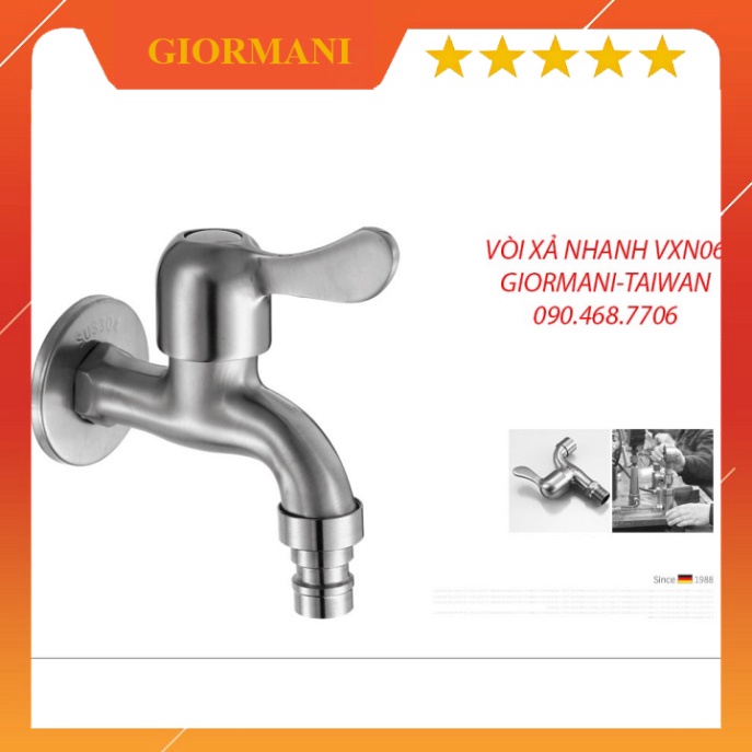 Vòi hồ xả nhanh inox 304 cao cấp VXN06