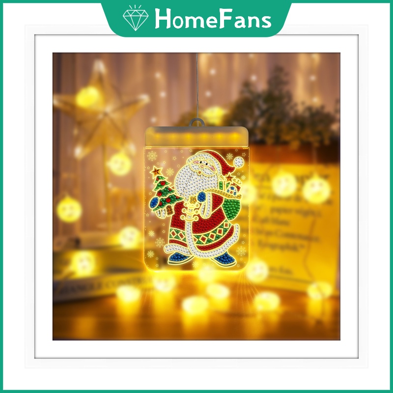 Bộ tranh đính đá tự làm hình người tuyết 30X30