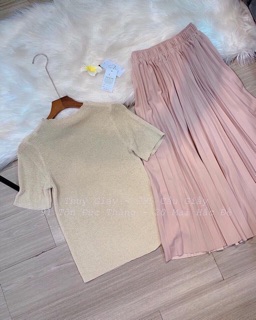 Chân váy xếp ly cặp chun