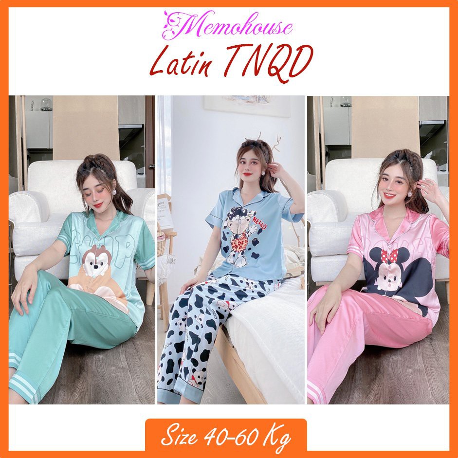 PHẦN 2_Đồ Mặc Nhà Pijama Lụa Latin TN Quần Dài Freesize - HÀNG CAO CẤP