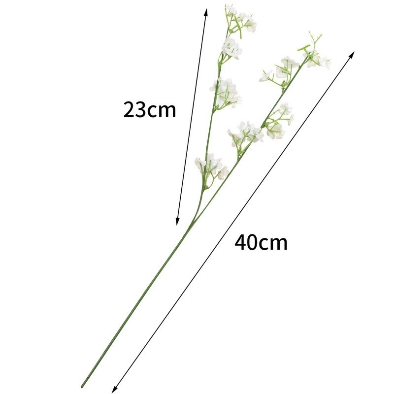 Lọ Hoa Gypsophila Giả Màu Trắng Đơn Giản Trang Trí Nhà Cửa