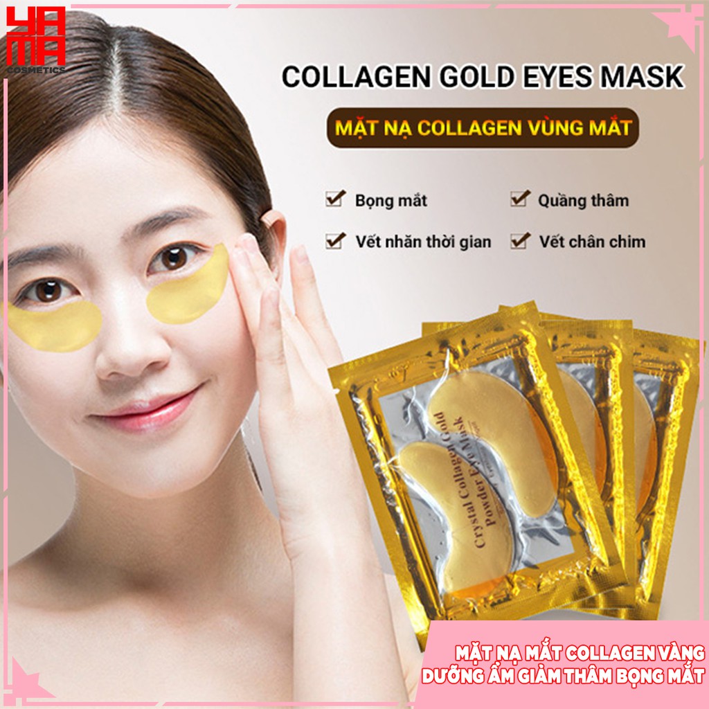 Mặt nạ mắt collagen Vàng dưỡng ẩm giảm thâm bọng mắt và vùng thâm dịu nhẹ công nghệ Hàn Quốc