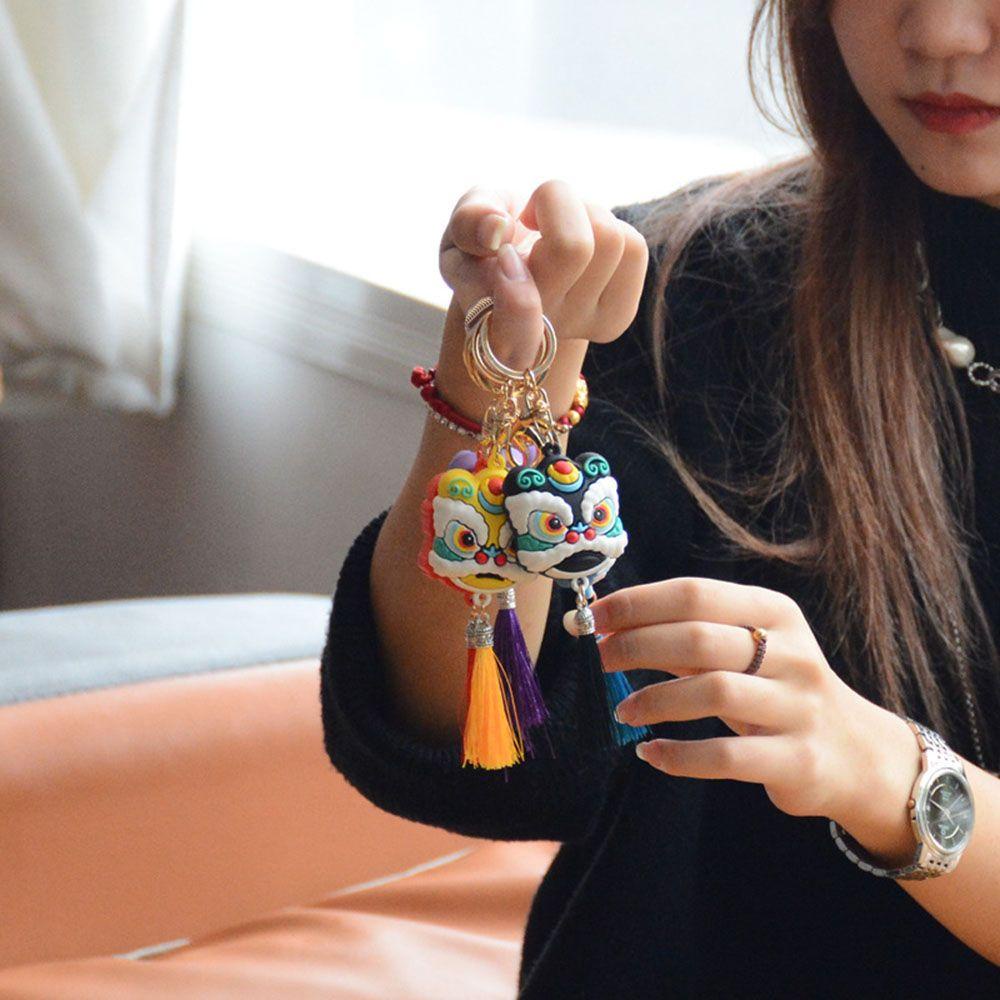 LAY Dây Treo Trang Trí Xe Hơi Hình Đầu Sư Tử Hoạt Hình Sáng Tạo 2022