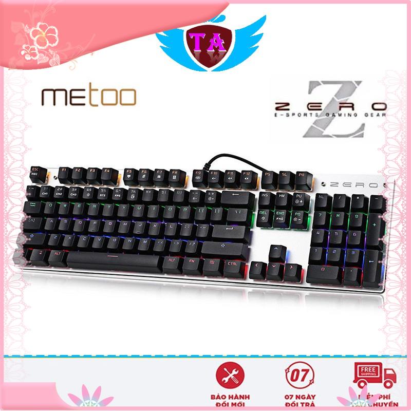 【Hàng sẵn sàng】 Bàn phím cơ Metoo zÊrÔ FullSize 104 phím LED RGB, Led Rainbow