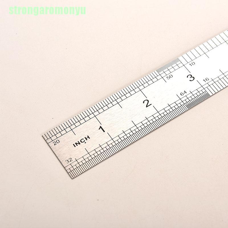 Thước Đo Hai Mặt 30cm Bằng Thép Không Gỉ