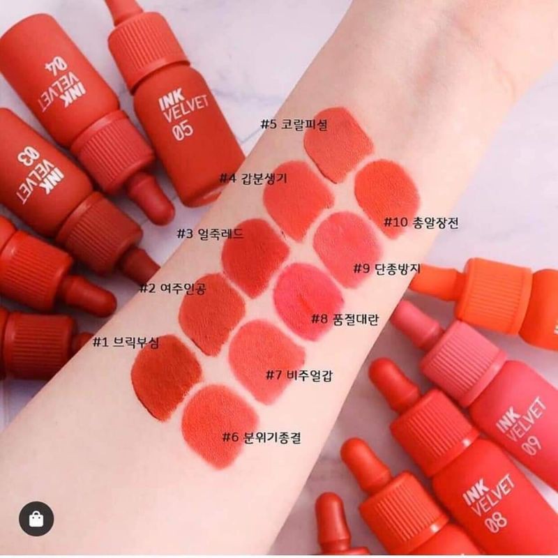 Son kem lì Ink Peripera Velvet 2019 màu 02 ĐỎ cánh hồng khô