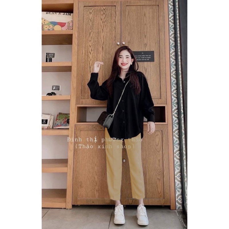 Set áo sơ mi + quần baggy TTS878