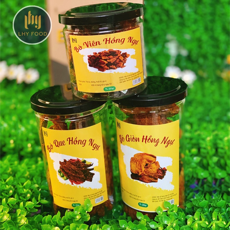 Khô bò que 250g LhyFood đồ ăn vặt Hà Nội vừa ngon vừa rẻ