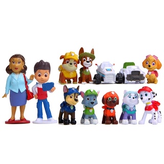 Bộ 12 mô hình nhân vật phim hoạt hình paw patrol 4-10cm