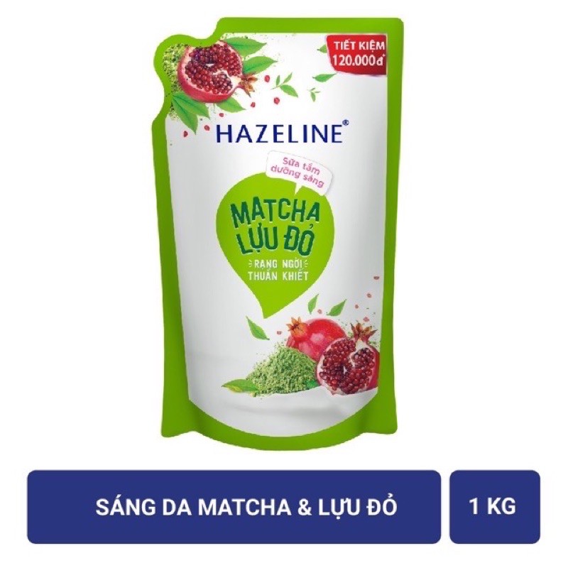 Túi sữa tắm Hazeline 1kg ( túi tiết kiệm)