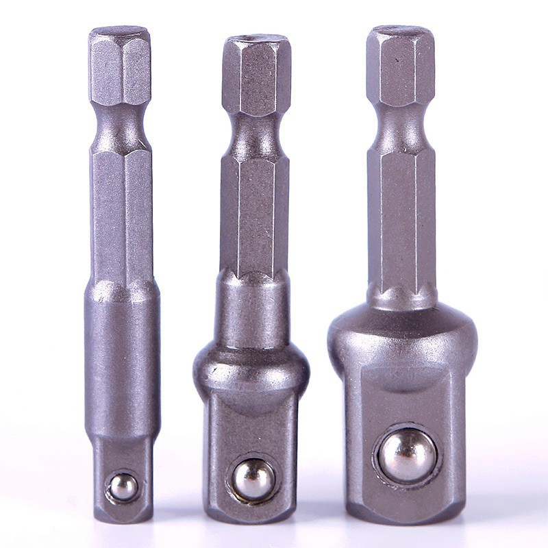 Bộ 3 đầu chuyển đổi mũi khoan với kích thước 1/4'' 3/8'' 1/2''