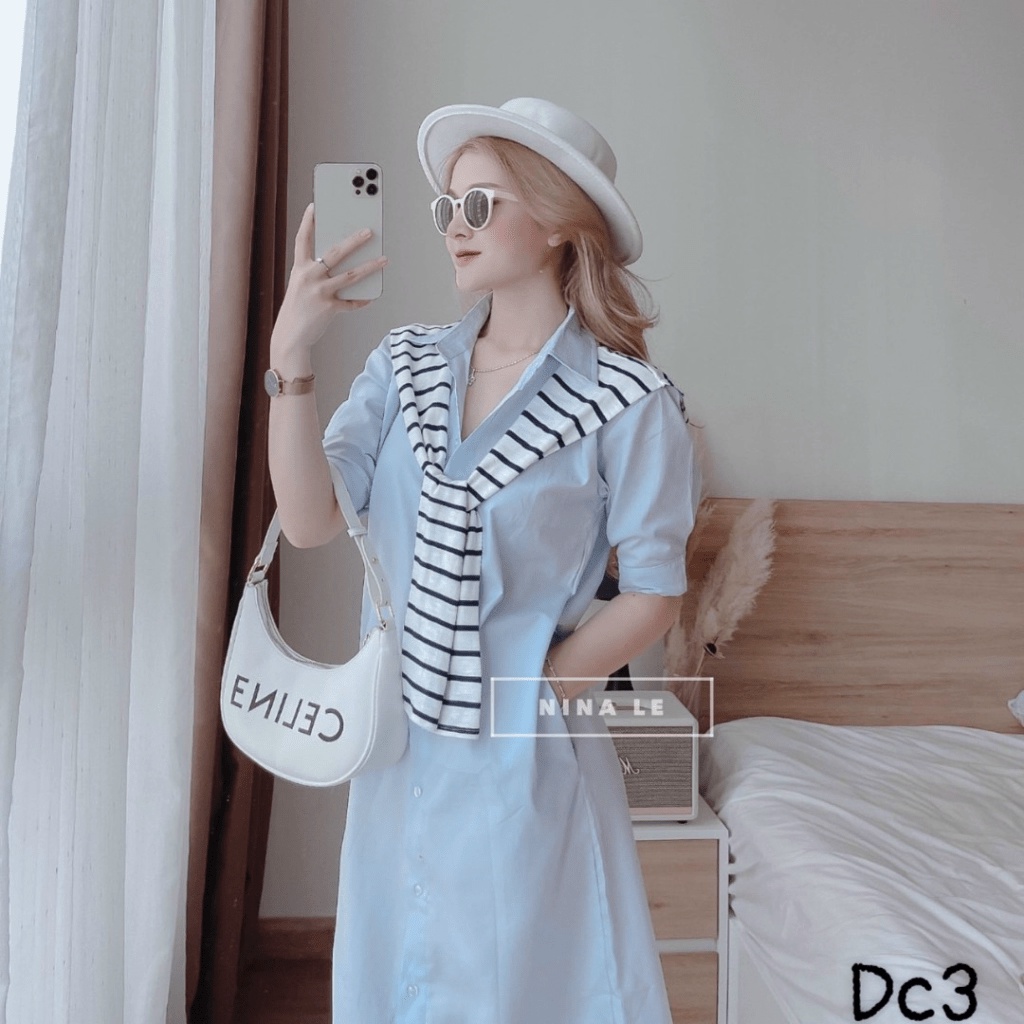 Đầm Suông Cổ Sơ Mi Mặc Nhóm ĐI Chơi Siêu Hot hhp (Mẫu Mới)