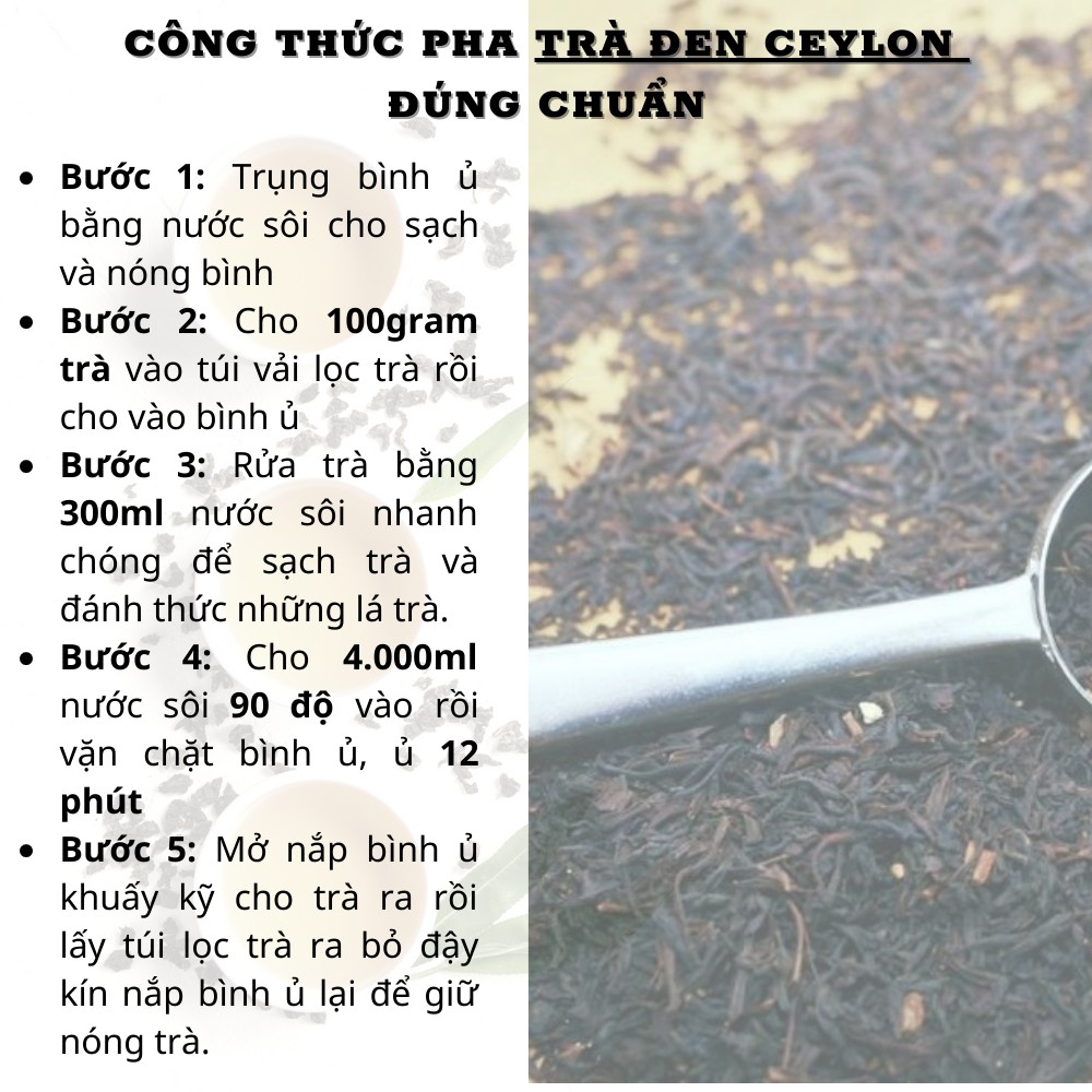 Trà Đen Ceylon Wecha 500gr Tinh Hoa Trà Việt