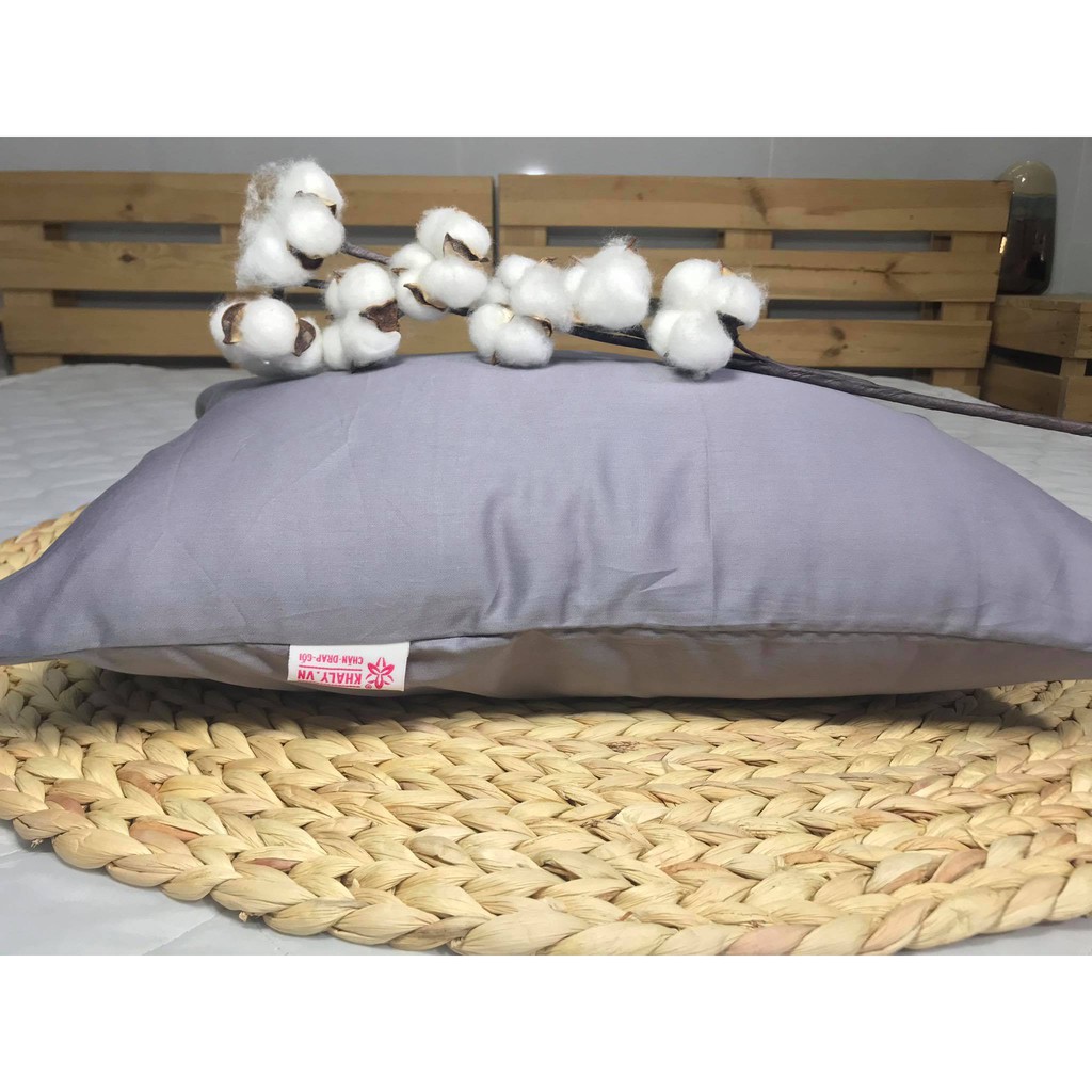 [Ruột + Vỏ] Gối Ngủ Văn Phòng - vải cotton KHA LY Satin Hàn Quốc cao cấp mềm mại, bóng nhẹ - size 35x50