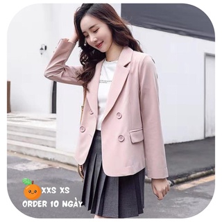 Áo Blazer Hai Lớp Dài Tay Phong Cách Công Sở Cho Nàng 1m48 Hàng Quảng Châu
