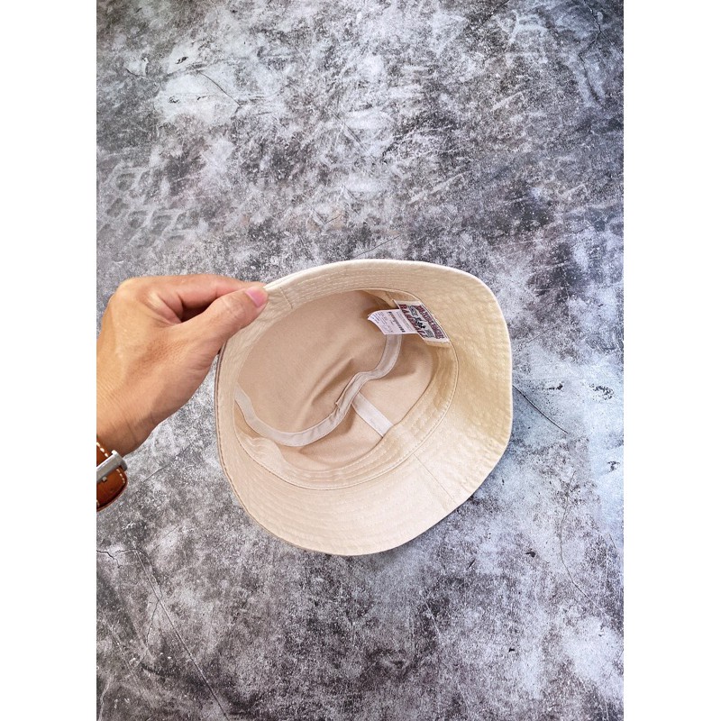 ⭐️Hàng Xịn⭐️ Nón Bucket Màu Kem Logo Thiêu, Viền Thêu - Giá Rẻ - Chất Lượng Chính Hãng 👒