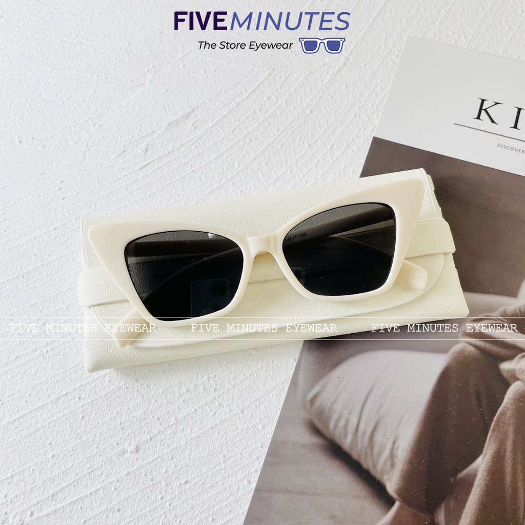Gọng kính râm nữ, mắt mèo nhựa dẻo dáng xếch sang chảnh YSL Siêu phẩm hot 2022