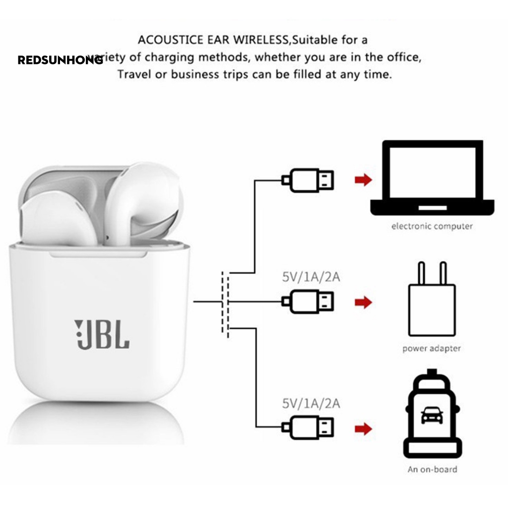 Tai Nghe Nhét Tai Không Dây Bluetooth 5.0 Mini Cho Jbl-Tws-Inpods I12