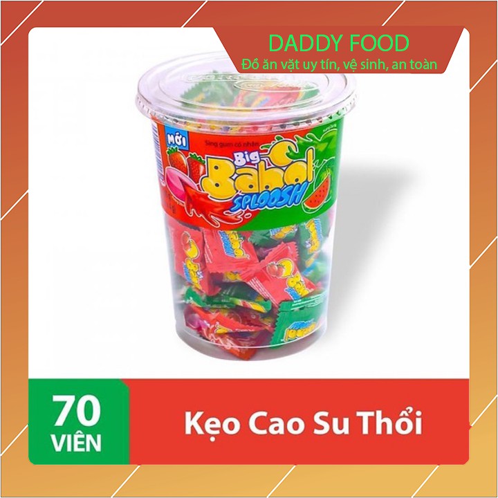 Kẹo cao su thổi bigbabol hộp 70 viên, nhai càng lâu thổi càng to