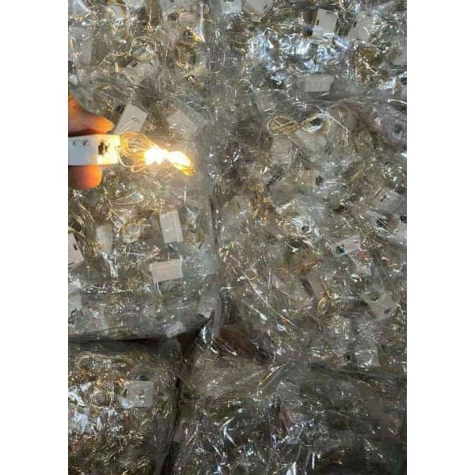 20 cái đèn led đom đóm đèn led trang trí đèn fairylight fairy light màu vàng dài 1m