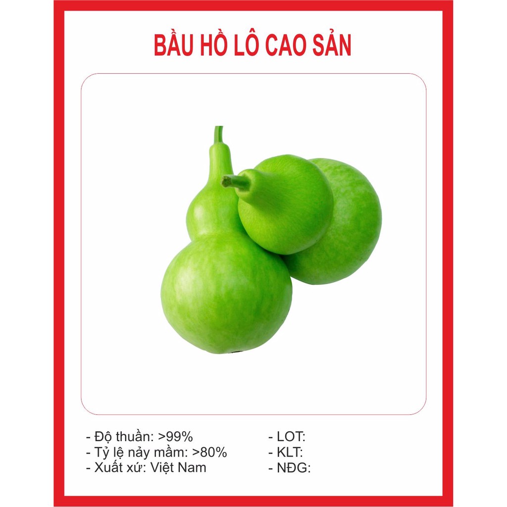 [Mã SKAMCLU9 giảm 10% đơn 100K] Hạt giống Bầu Hồ Lô 10 Hạt