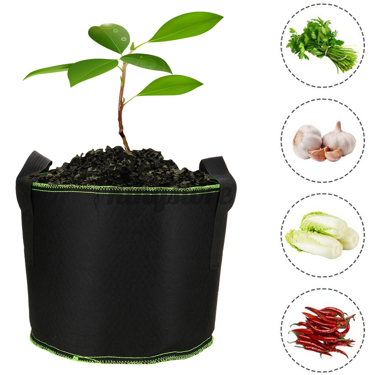 Túi Trồng Cây Hình Tròn Tiện Lợi