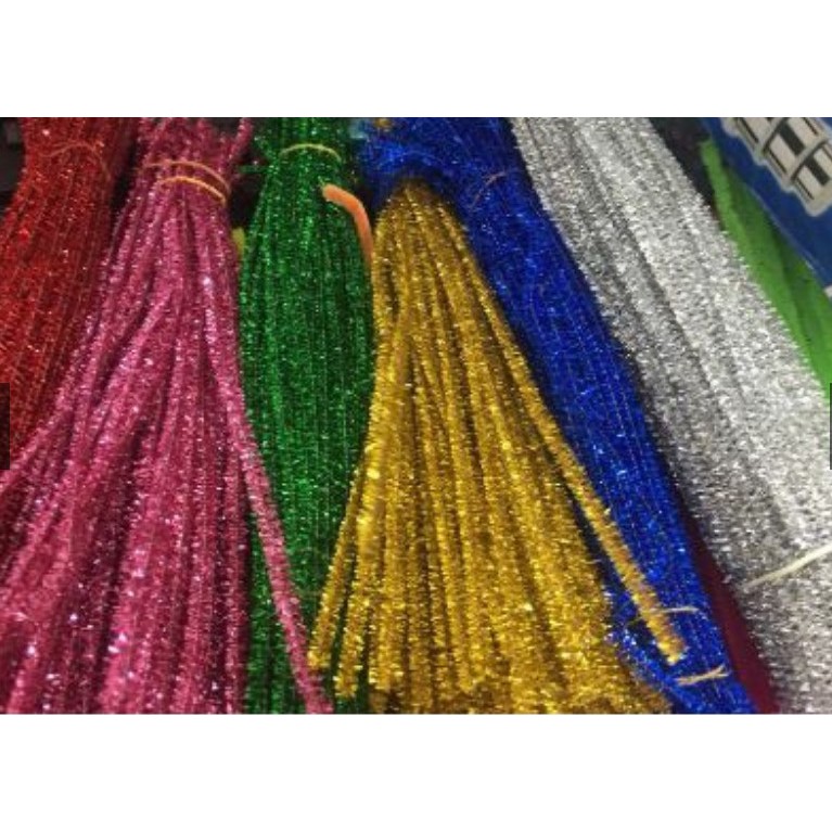 Kẽm kim tuyến làm handmade, tạo hình trang trí cây thông, hoa tuyết bó 20 cây