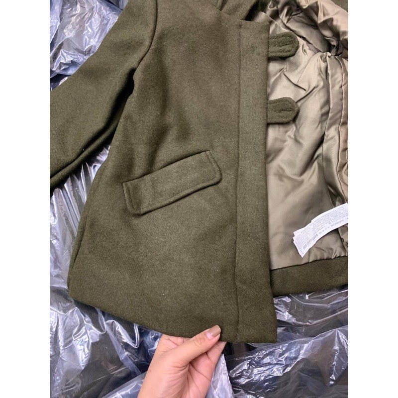 Áo khoác dạ xanh rêu cho bé | BigBuy360 - bigbuy360.vn