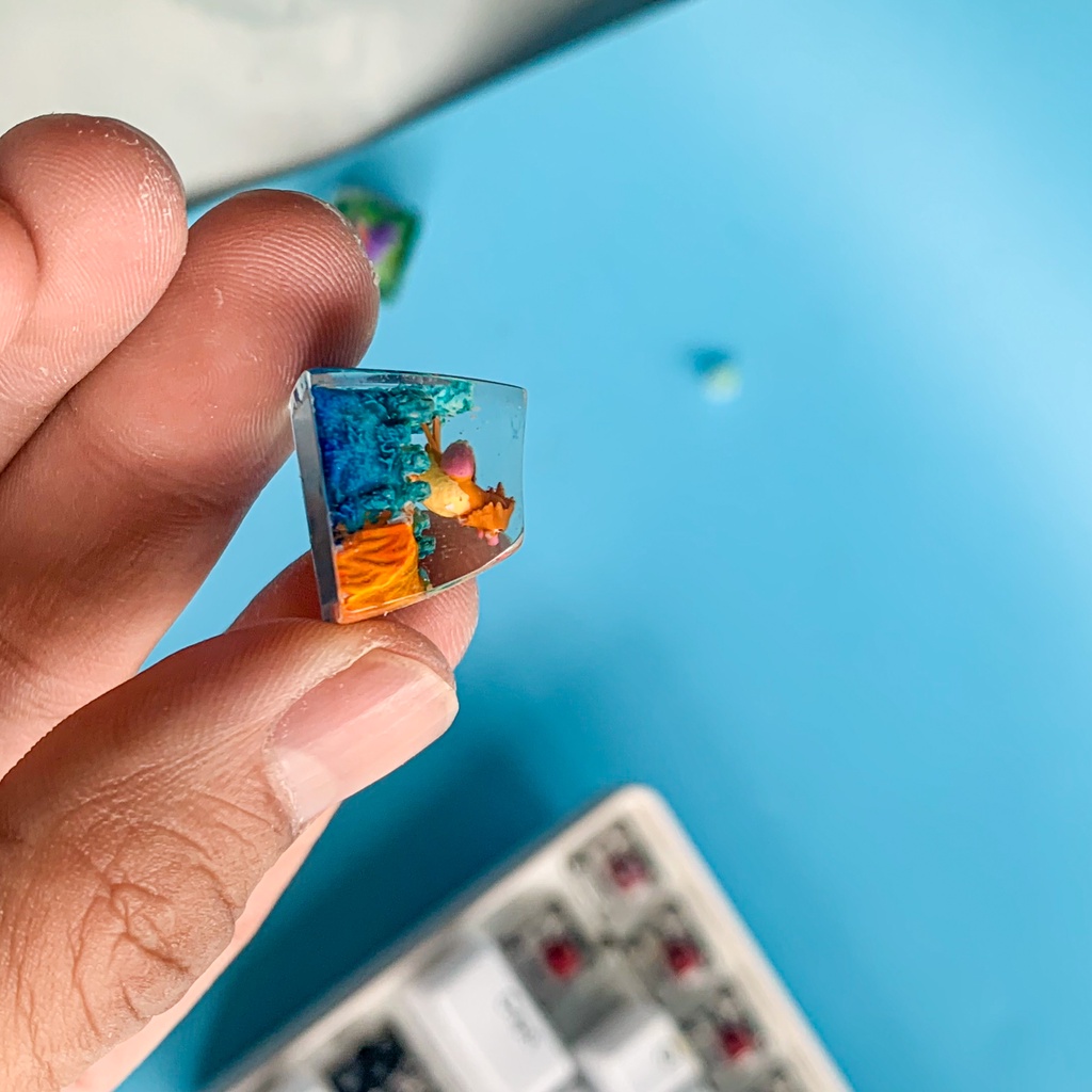 Nút bàn phím cơ máy tính - Artisan keycap - Pokemon Keycap - Resin keycaps - Gengar Keycaps