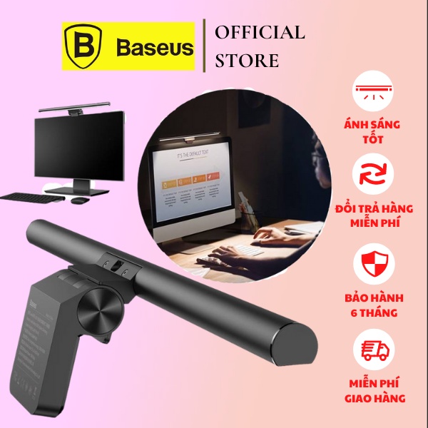 Đèn Treo Màn Hình Đèn Máy Tính Baseus I-Work Series Bảo Vệ Mắt Ánh Sáng Đồng Đều Và Ổn Định Dễ Chịu