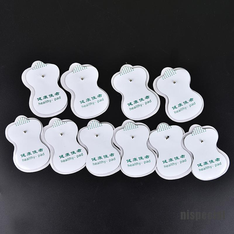 [nis-beauty] 10pcs white electrode patch pads for digital therapy machine massager tools