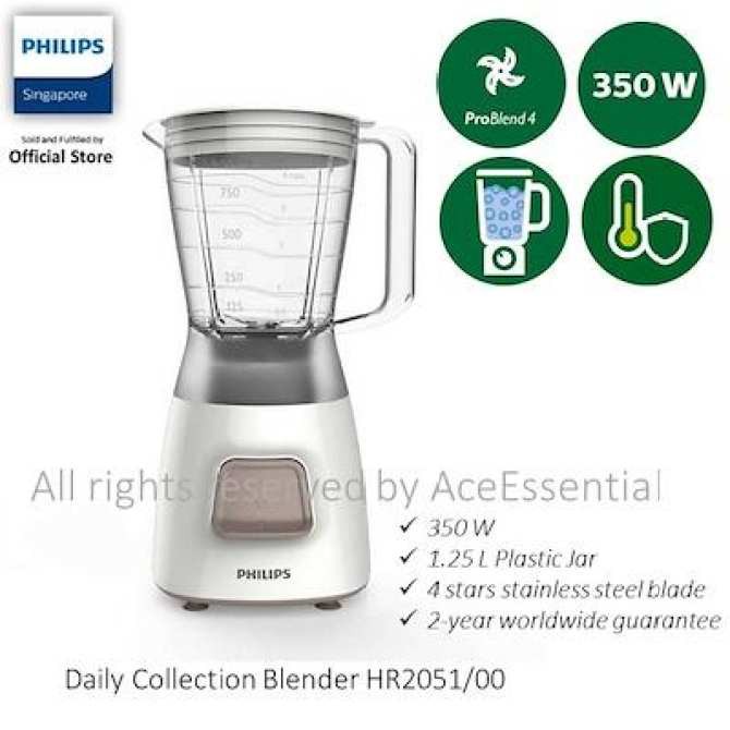 Máy Xay Sinh Tố PHILIPS HR2051 - Hàng Phân Phối Chính Hãng