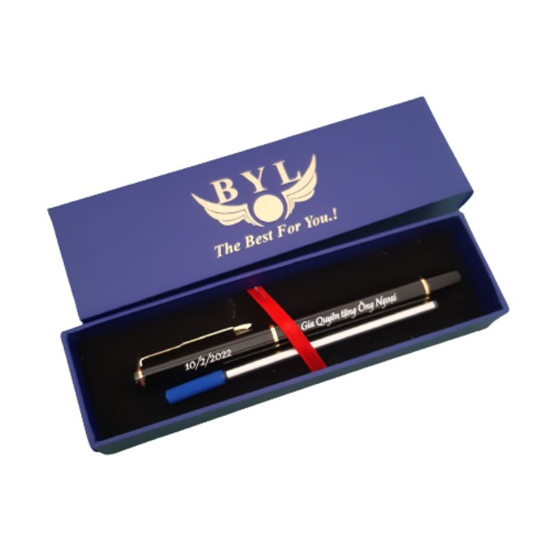 Bút ký khắc tên BYL_001/Bút bi vỏ kim loại/Quà sinh nhật/Quà tặng đối tác, nhân viên/Miễn phí khắc tên theo yêu cầu
