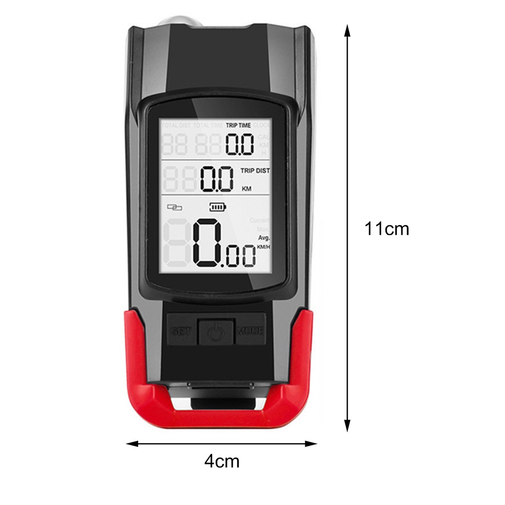 Đèn LED 800 Lumen tích hợp còi và bấm giờ chính xác 3 trong 1 sạc USB cho xe đạp