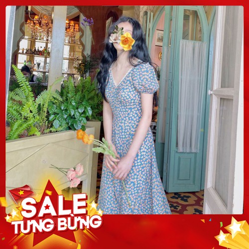 -Hàng nhập khẩu Đầm Dáng Dài Họa Tiết Hoa Cúc Xinh Xắn Phong Cách Hàn Quốc Liên hệ mua hàng 084.209.1989