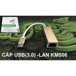 USB Ra Lan KINGMASTER KM 006 -Cổng Chuyển  USB 3.0 SANG LAN RJ45 100/1000 - Bảo Hành 12 Tháng