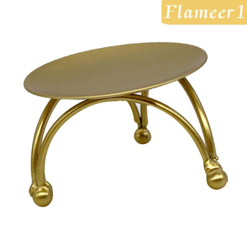 [flameer1] 1 Giá Đỡ Đèn Cầy Màu Vàng Trang Trí Trung Tâm