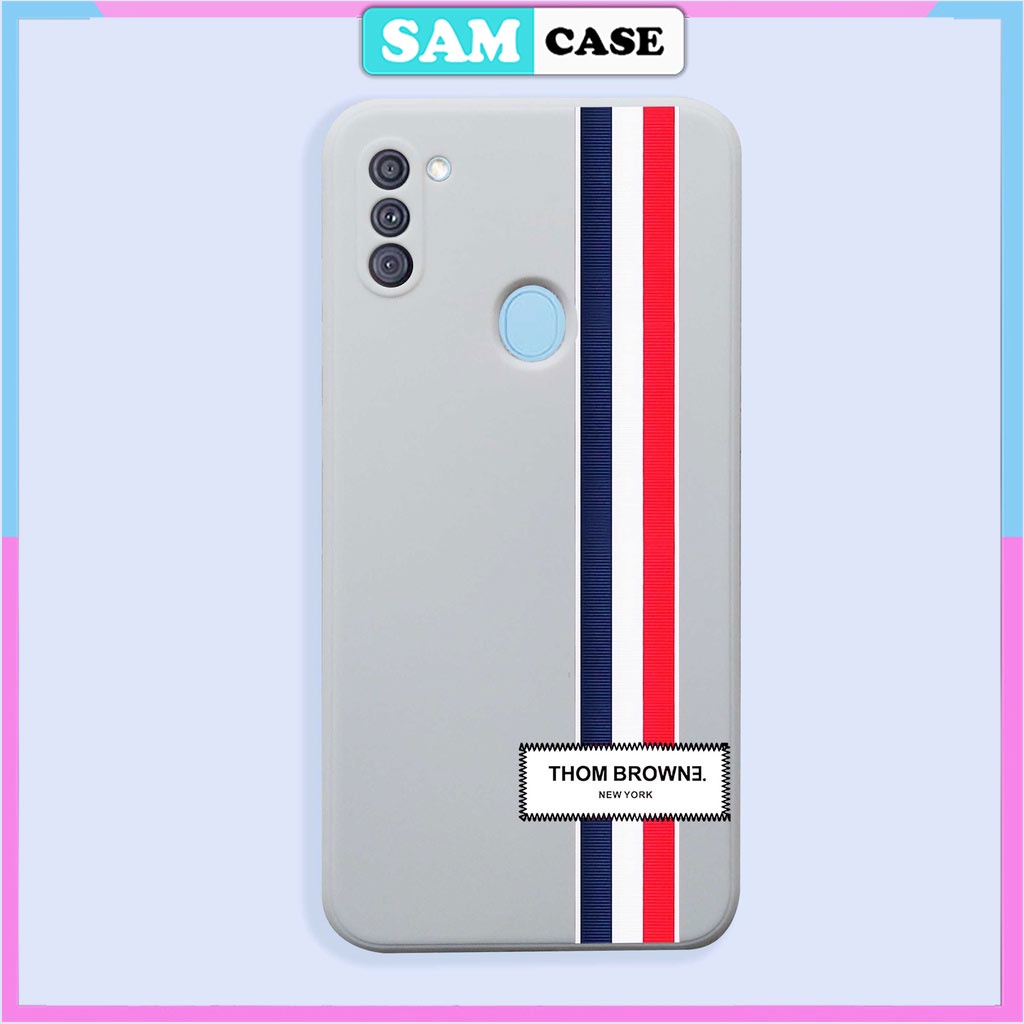 Ốp lưng Samsung Galaxy A11 viền vuông chống sốc chống bẩn bảo vệ camera silicon mềm hình thom browne TH12