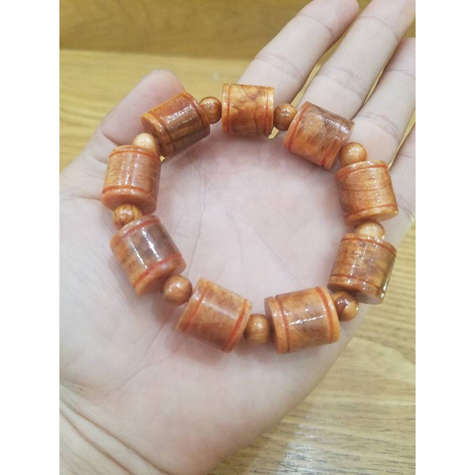 vòng tay gỗ huyết long đốt trúc size 14 ly
