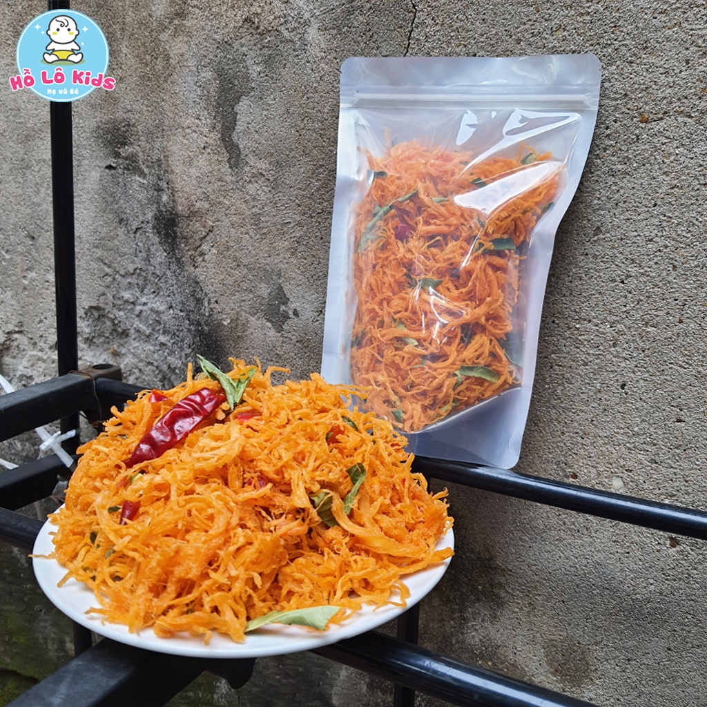 300g Gà khô lá chanh chuẩn loại 1 đồ ăn vặt ngon giòn đậm vị đồ ăn vặt Hồ Lô Kids