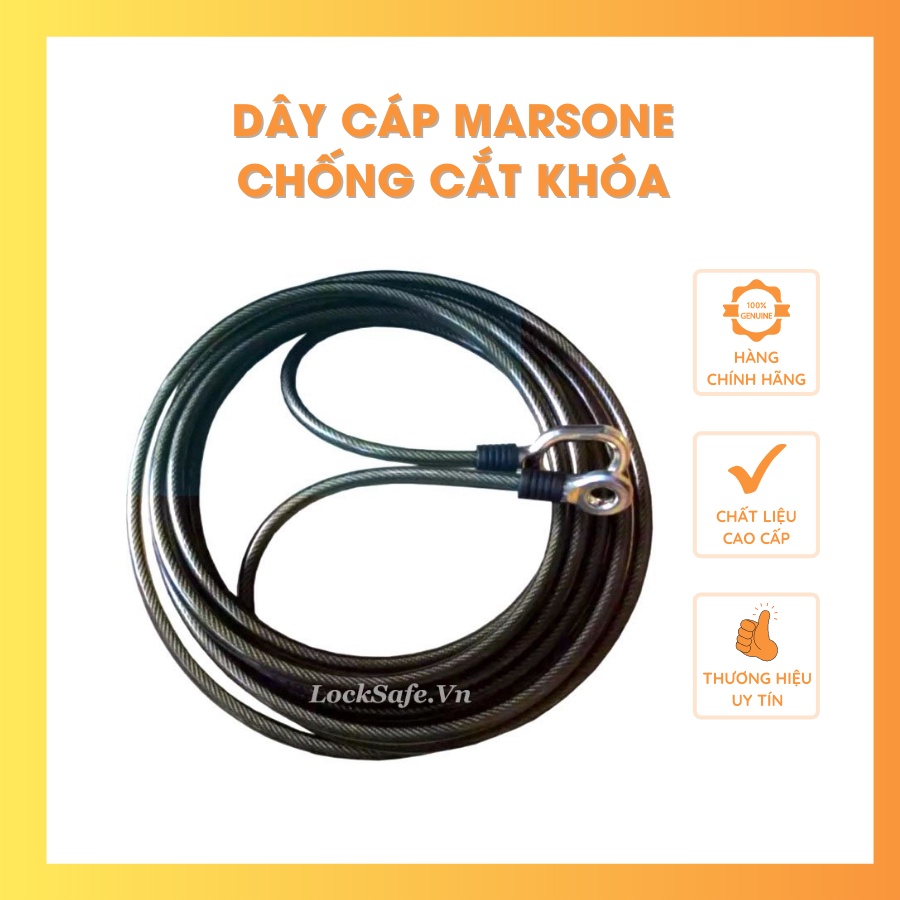 Dây Xích Xe Máy Cao Cấp MARSONE Bọc Nhưa Và 2 Móc Tròn Phi 12mm Với Nhiều Kích Cỡ Đa Dạng